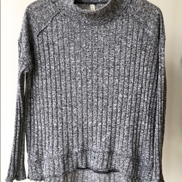 Free People Clarissa Mock Neck Ribbed Sweater - Picture 2 of 8